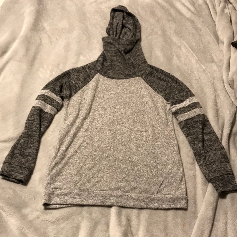 LIKE NEW Girls Two tone hooded sweater